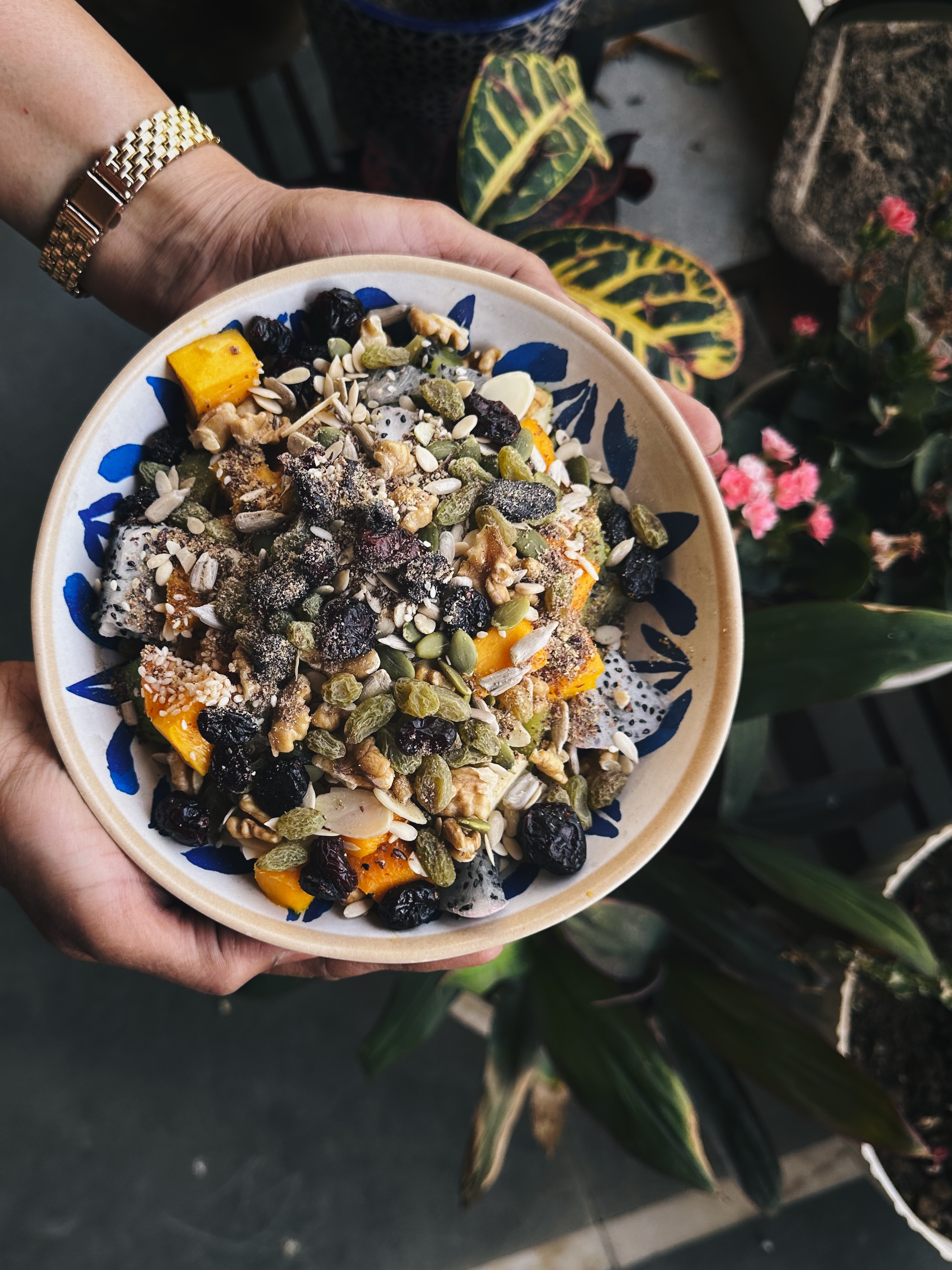 A Bowlsome® bowl held with care